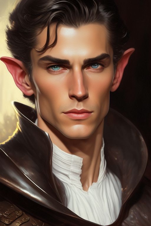 D&D portrait of, D&D portrait of, Elf, male, solemn, somber, handsome, stunning, attractive, tall, fit, perfect eyes, proper anatomy, perfect ears, only one person in frame, dungeons and dragons, white hair, fantasy d&d style, Rim lighting, perfect line quality, high pretty realistic quality oil painting, art by norman rockwell, Centered, dark outlines, perfect white balance, color grading, 16K, Dynamic pose, Sharp, Sharp edges, fantasy d&d style, Rim lighting, perfect line quality, high pretty realistic quality oil painting, art by norman rockwell, Centered, dark outlines, perfect white balance, color grading, 16K, Dynamic pose, Sharp, Sharp edges