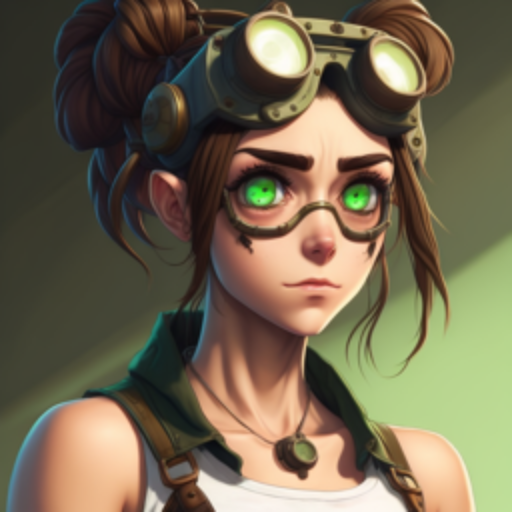 handy-cat773: Portrait of a young girl, a steam-punk engineer in ...