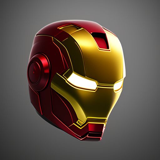 vague-gnat806: create golden iron man logo, 3 d render, unreal engine ...