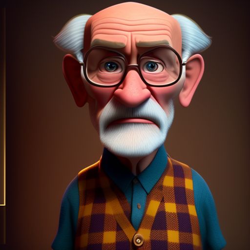 grumpy old man cartoon face