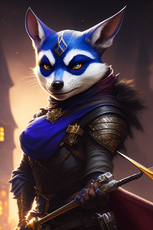D&D portrait of, A female Sly Cooper, fantasy d&d style, Rim lighting, perfect line quality, high pretty realistic quality oil painting, art by norman rockwell, Centered, dark outlines, perfect white balance, color grading, 16K, Dynamic pose, Sharp, Sharp edges
