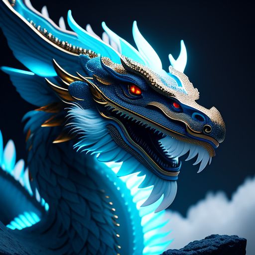 unkemptgnat493 Traditional Chinese dragon with wings from the Ancient