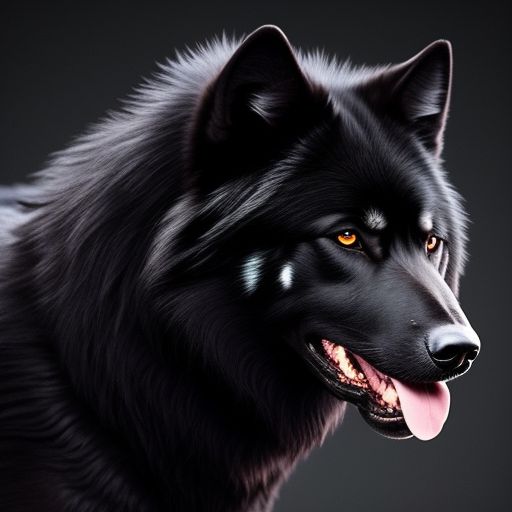 Black best sale wolf mix