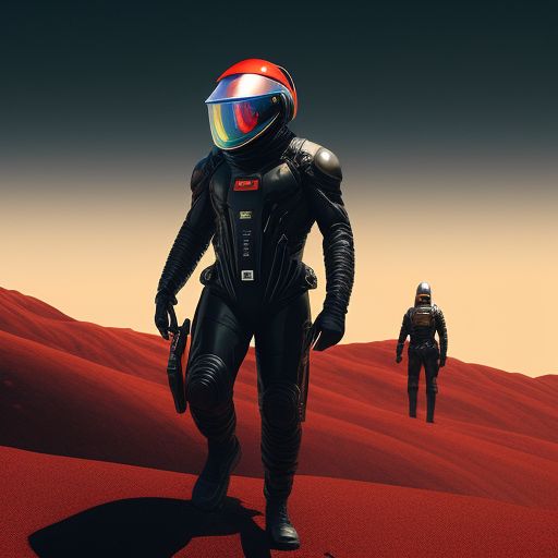 Black And Red Space Suit