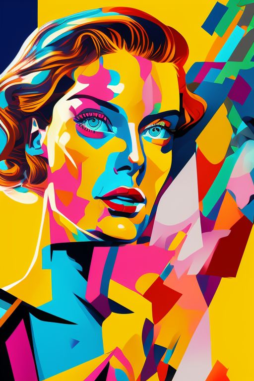 wee-fox694: actress alyssa Sutherland, pop art, vivid colours, psychadelic,