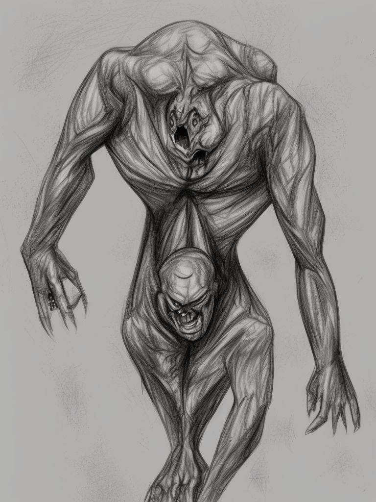 monster body drawing