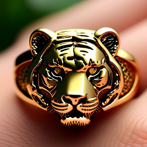 Gold deals tiger ring