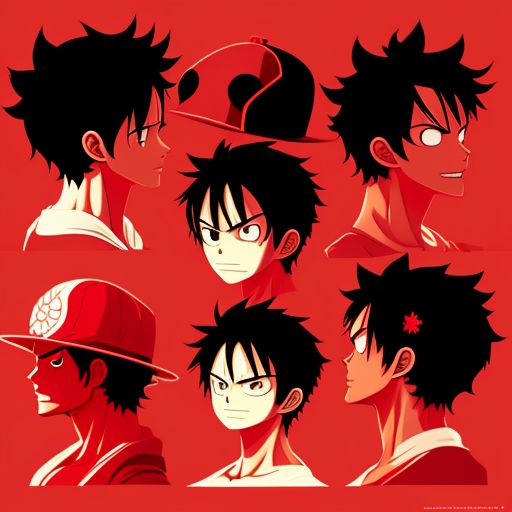 abstract background having one piece anime characters