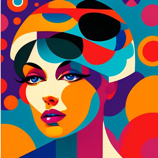 simple, Minimalist, psychedelic 60s poster, Illustration, Digital art, Sharp focus, Stylized, Flat colors, Sharp, Fine details, New Yorker, Françoise Mouly, Clean, Cel shaded, Shaded, Full shot