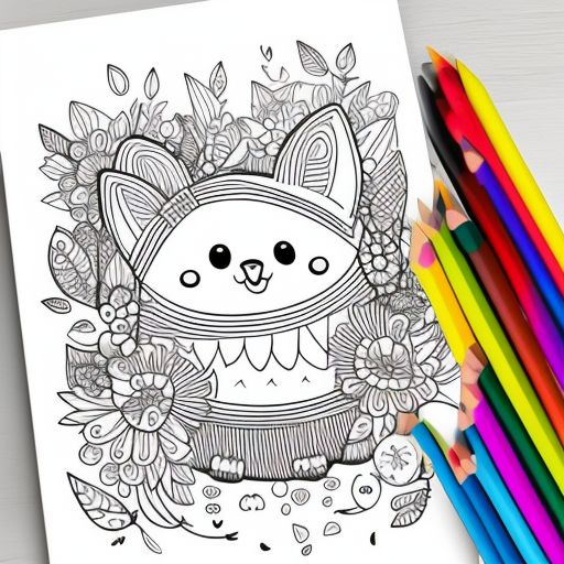 My First Doodle Coloring Book for Kids: Big coloring book for kids aged 6+,  with 22 cute cats doodles to color in to relax, fight stress and boredom a  (Paperback)