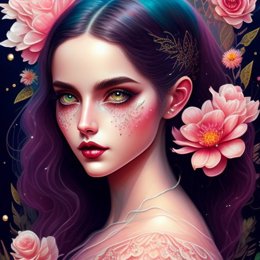 sugarydeer463 Delicate watercolor illustration, ornate and intricate