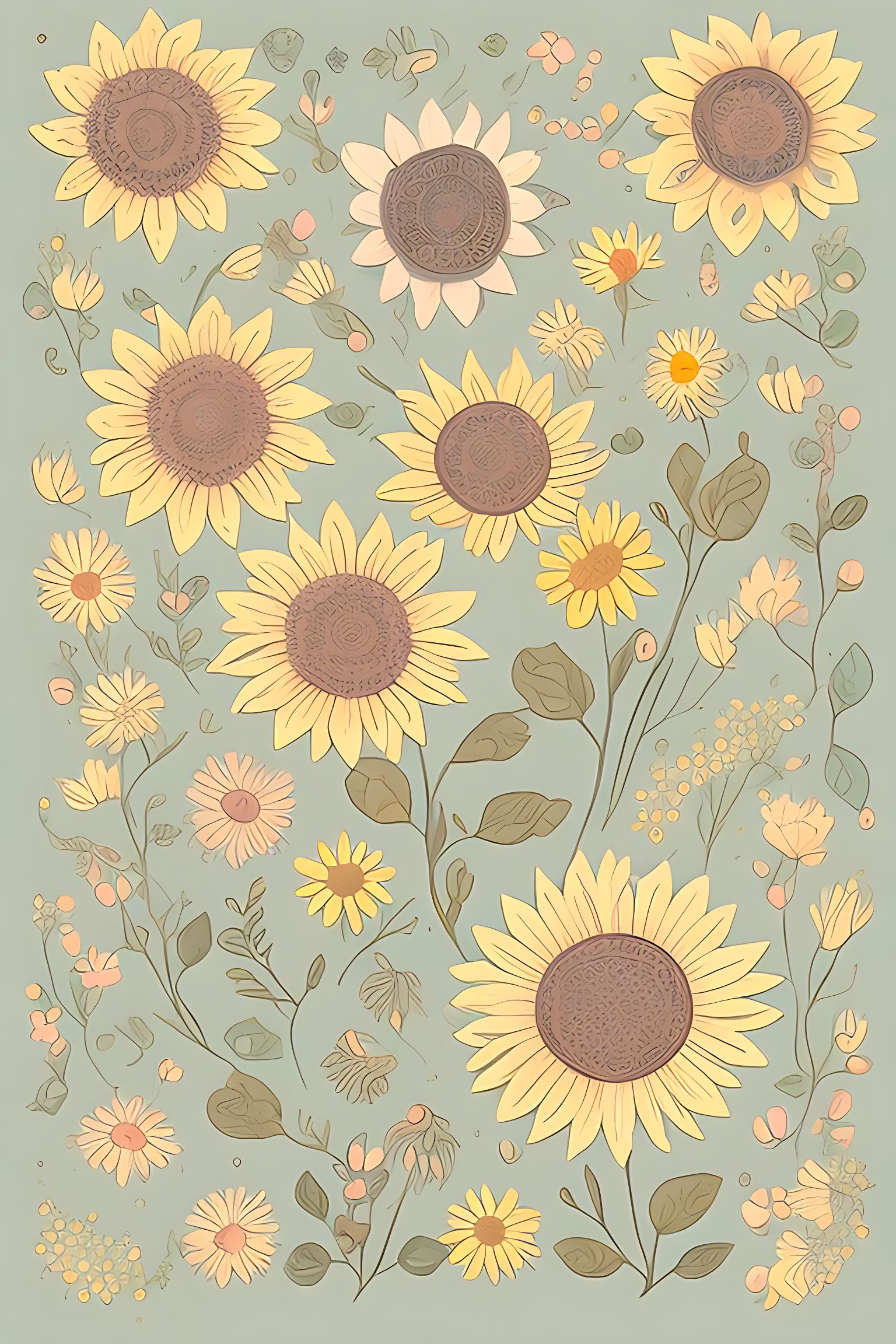 Vintage Sunflower Wallpaper Iphone