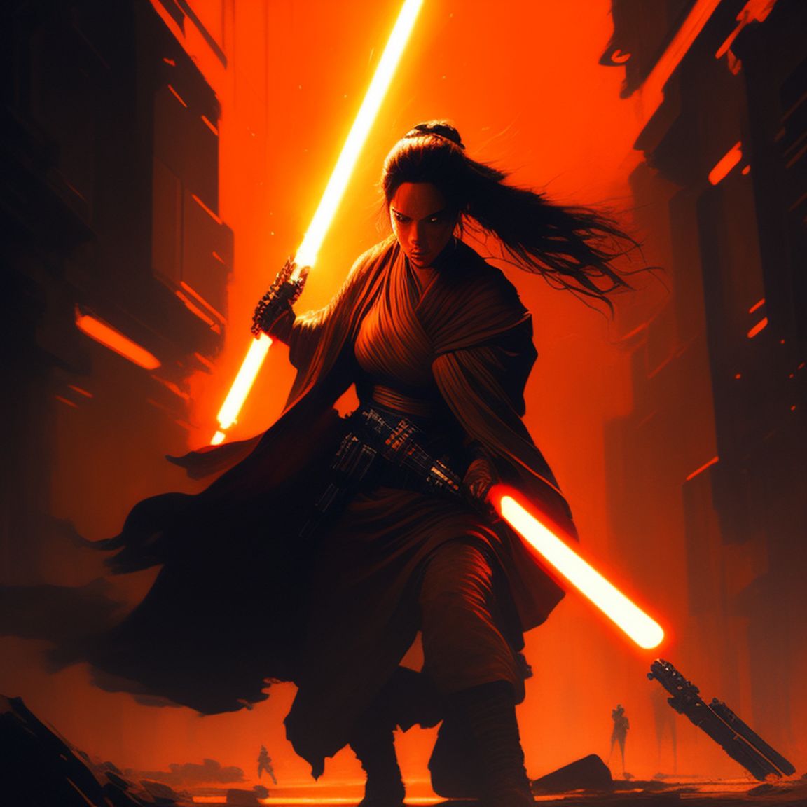 Orange 2024 lightsaber jedi