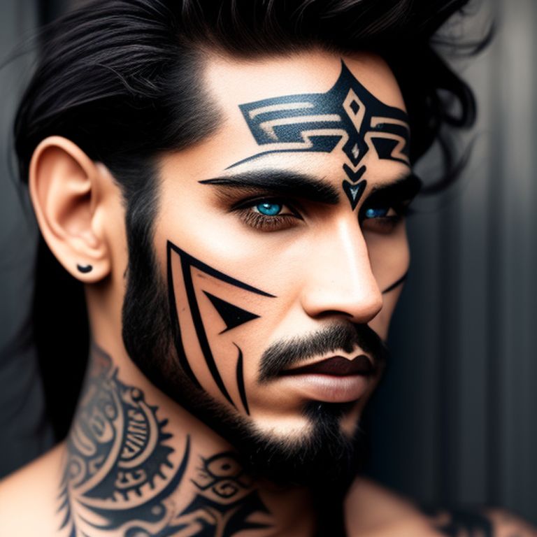 Male Tribal Face Paint