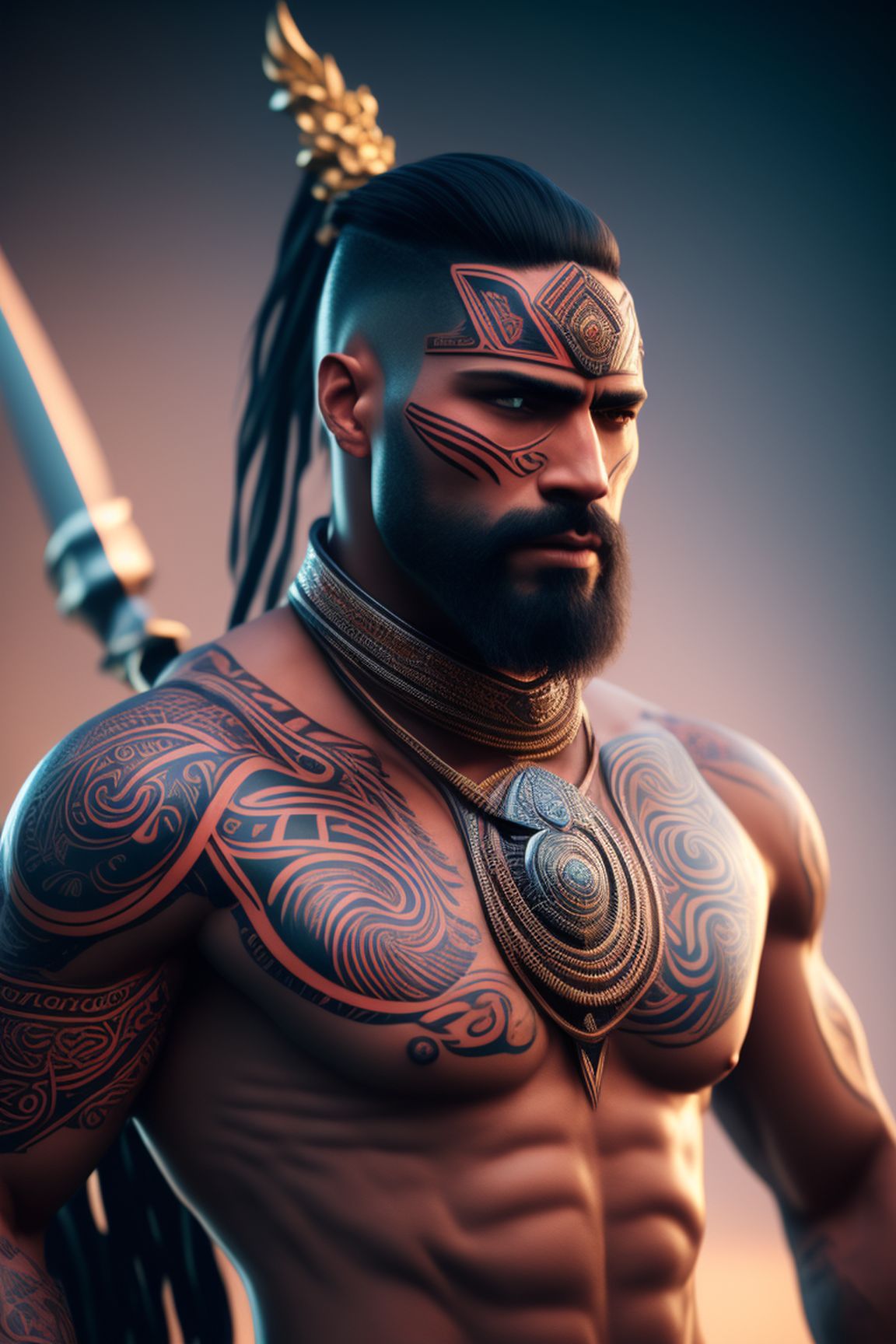 maori warrior drawings