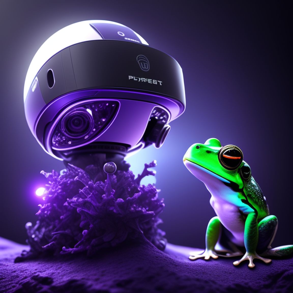 Alb-hedgehog767: Frog With Vr Headset. Playing Meta Games. With Frog 