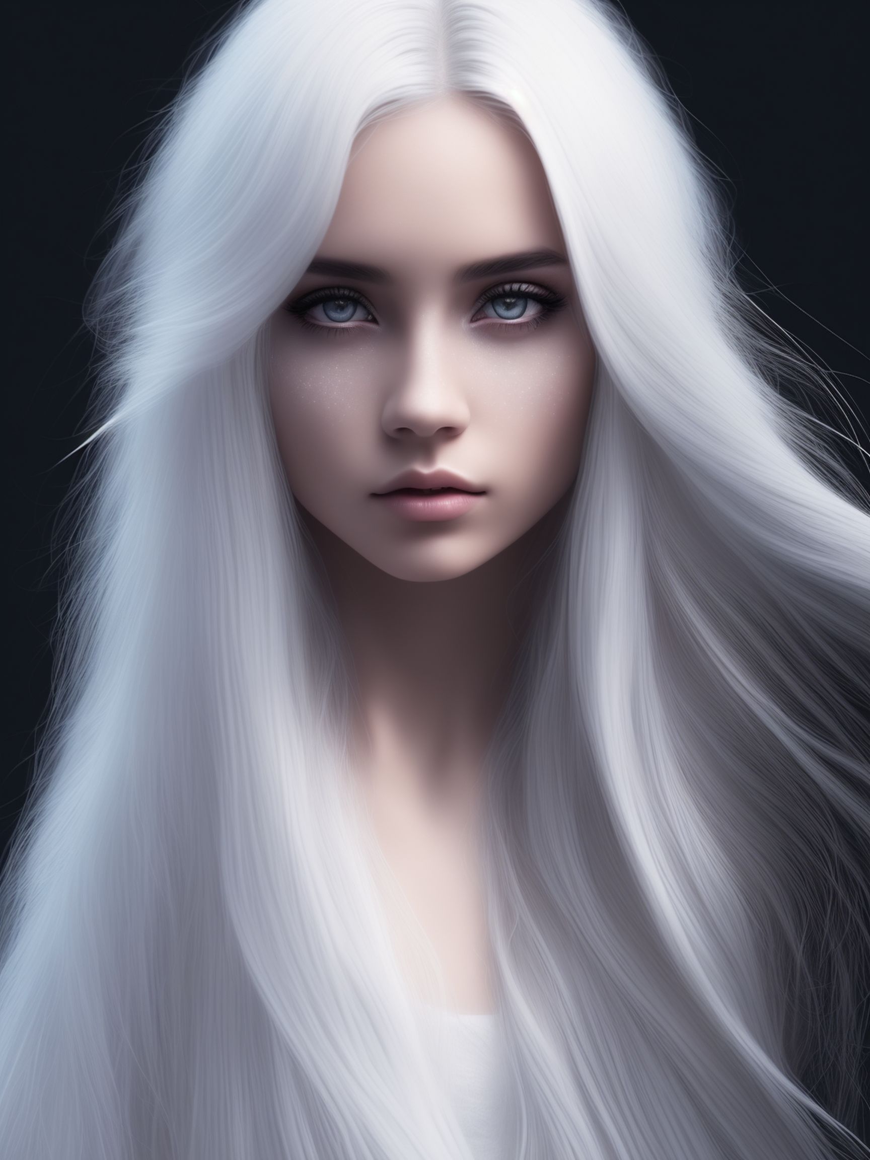 mantio.eu: mystic girl, white long hair, white eyes, wearing white ...