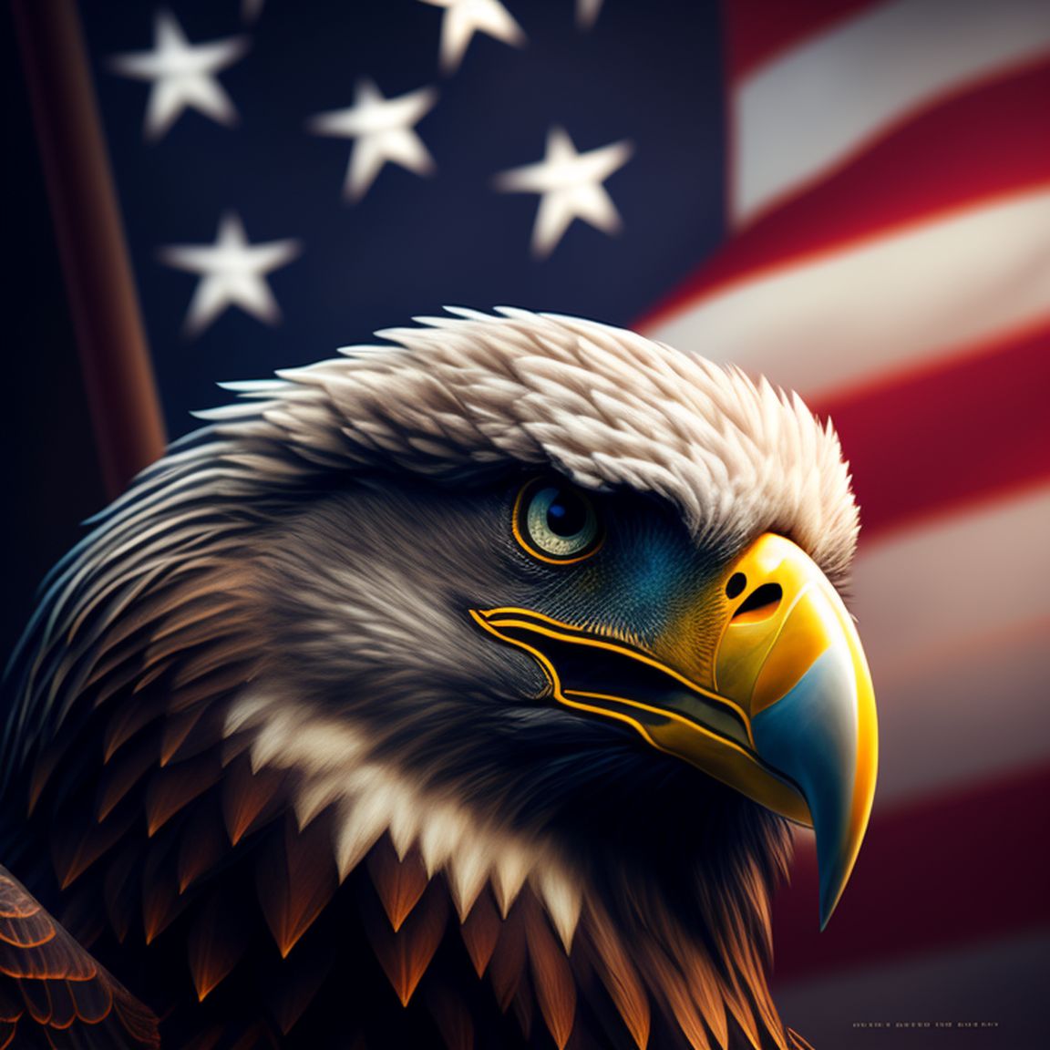 subtle-rook261: American flag eagle ready to fight