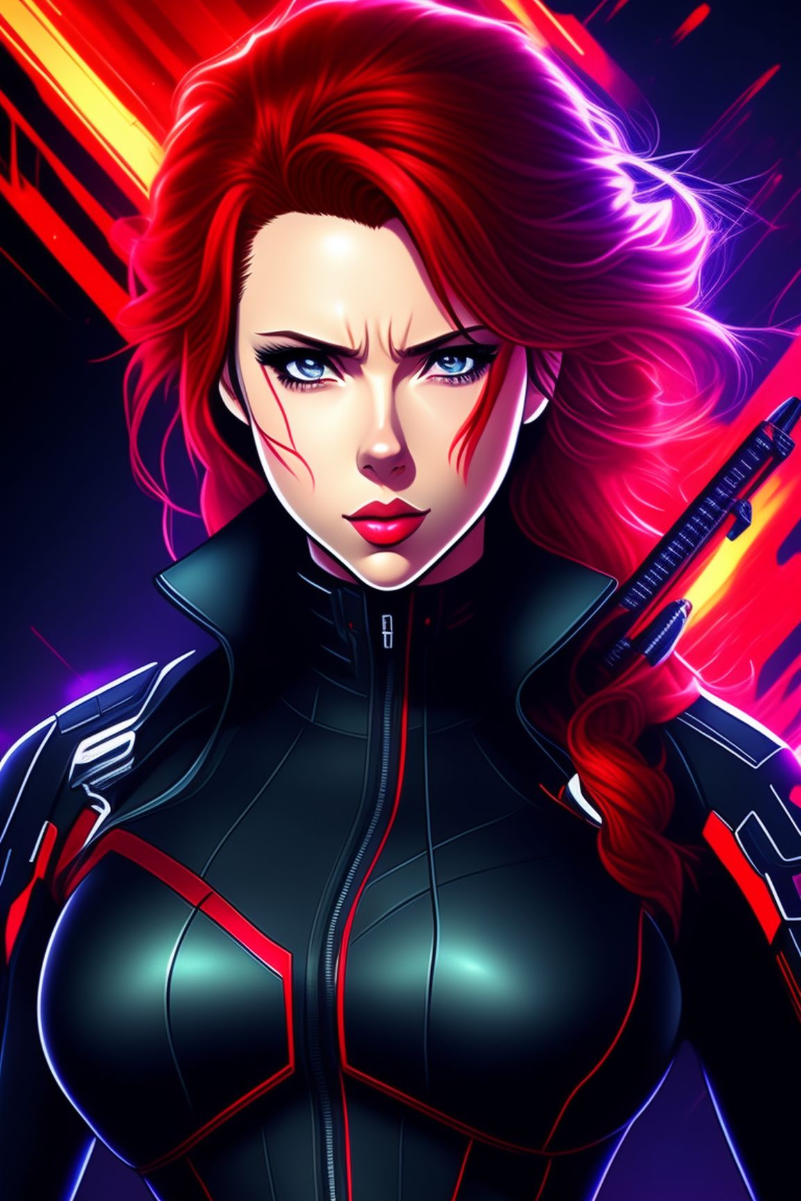 totes: anime Scarlett Johansson as Black Widow