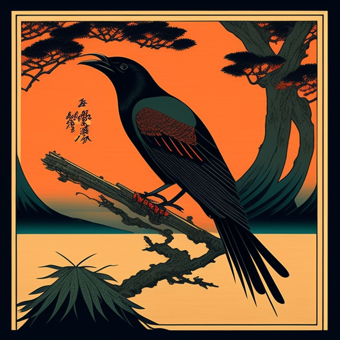 Japanese Crow Art