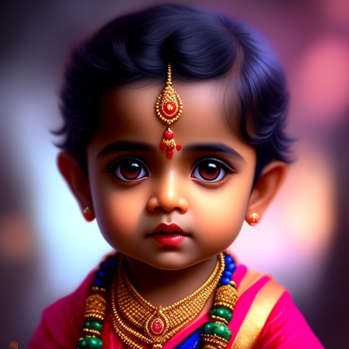 gigantic-fox28: on Swing, very cute tiny boy Krishna !!! Vishnu ...