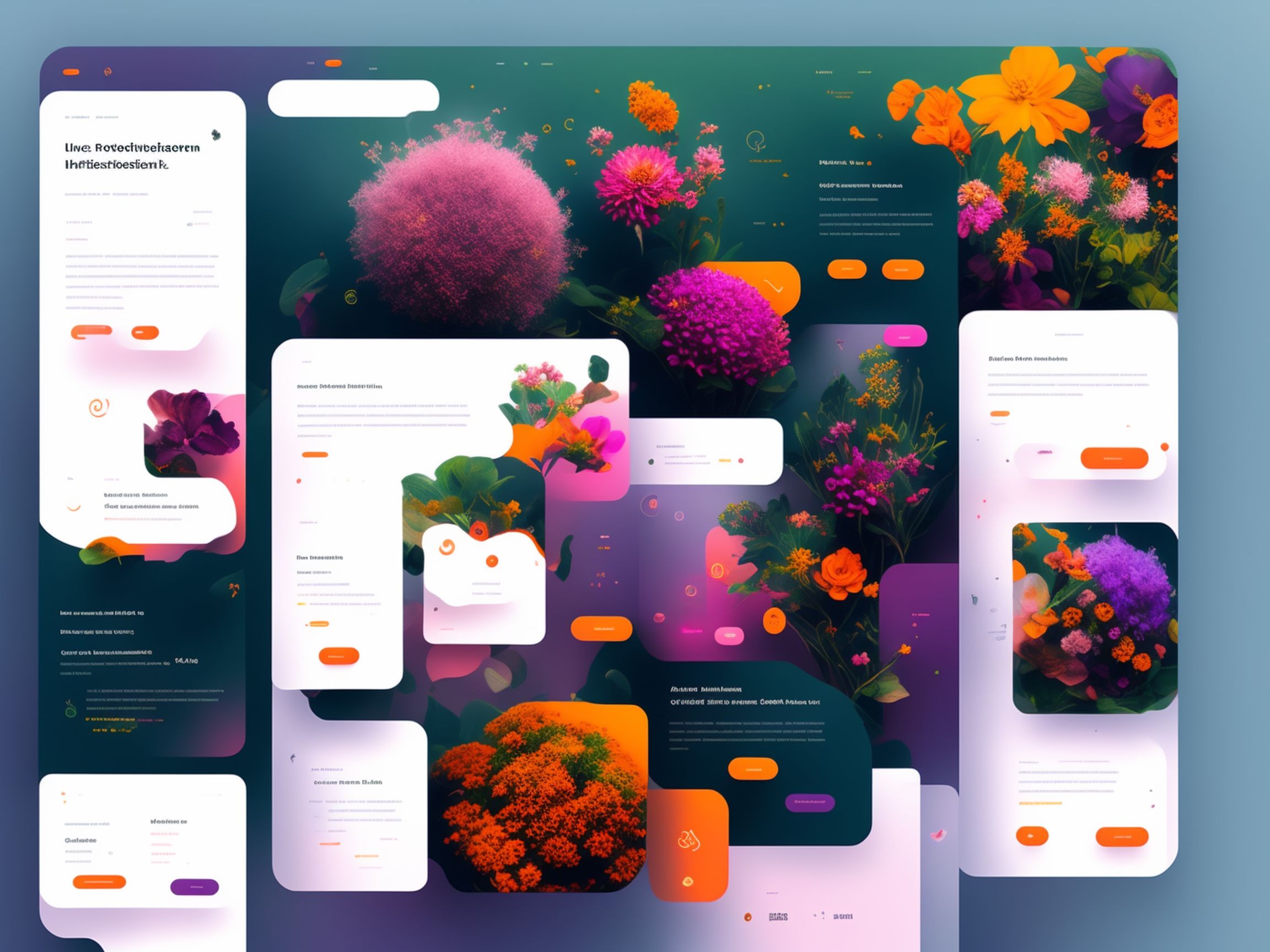 TheScarletSkies UI UX interface design Behance Dribble, web landing