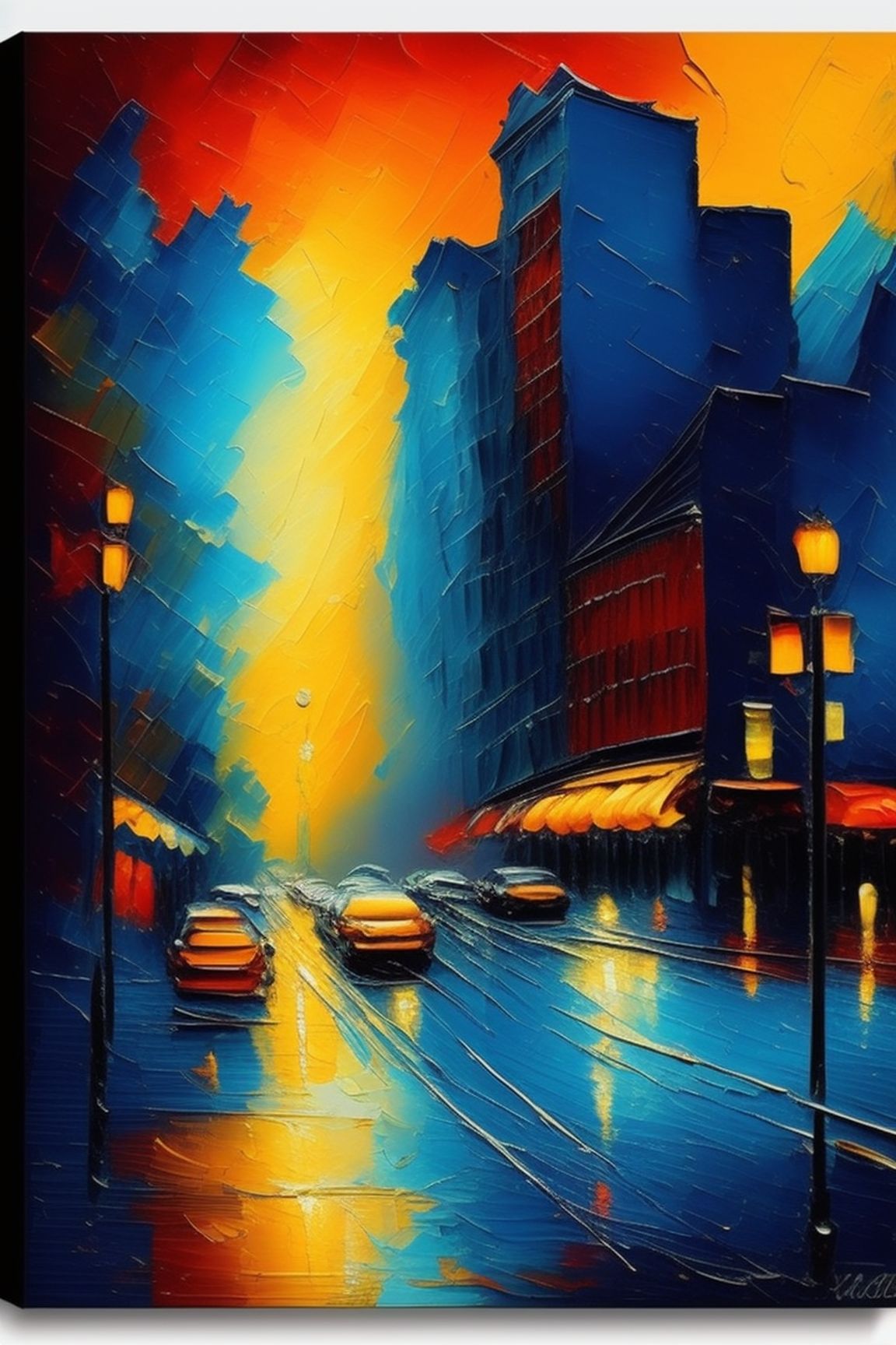 Ample-gnat233: New York Streets At Night. Jazz. Lights, Rainy, Shops 