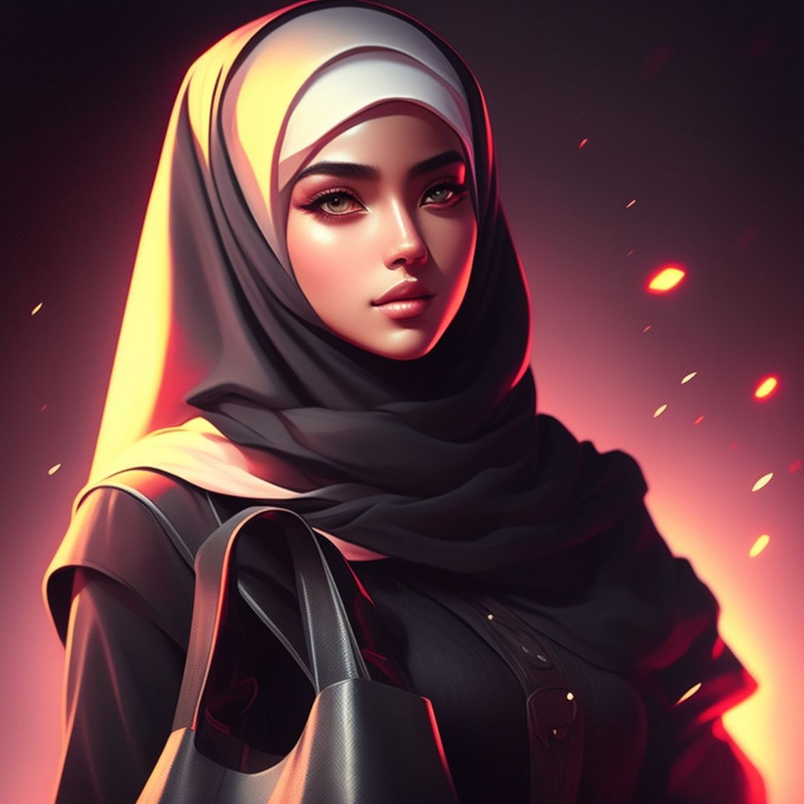 Custom Hijab Anime Girl Art Commission