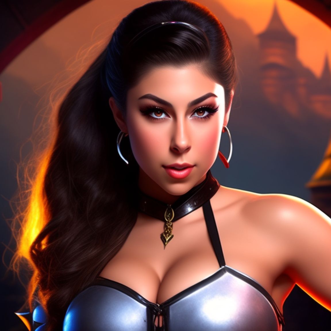 sane-rabbit382: Kira Kosarin as a fighter from dungeons and dragons