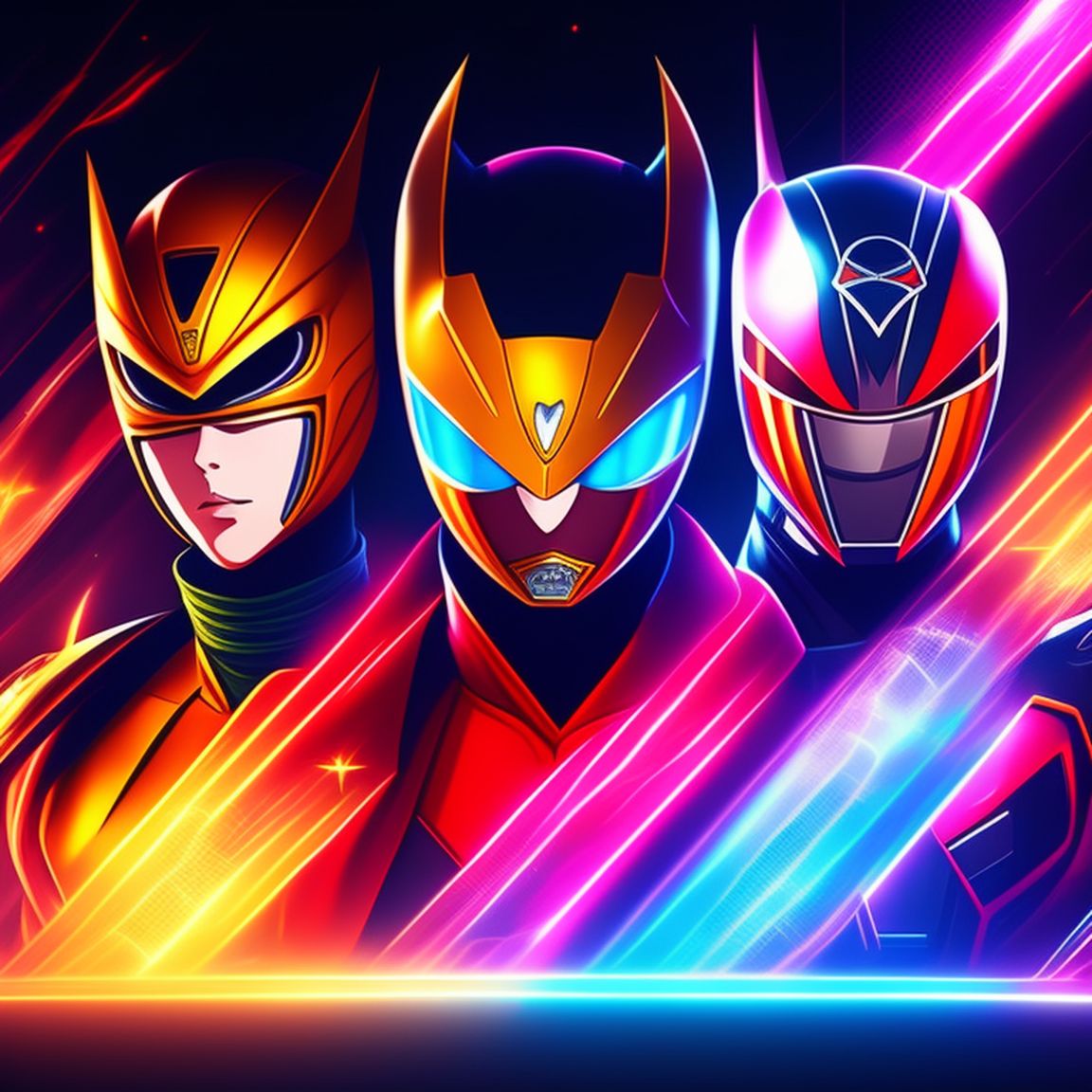 Anime style power rangers