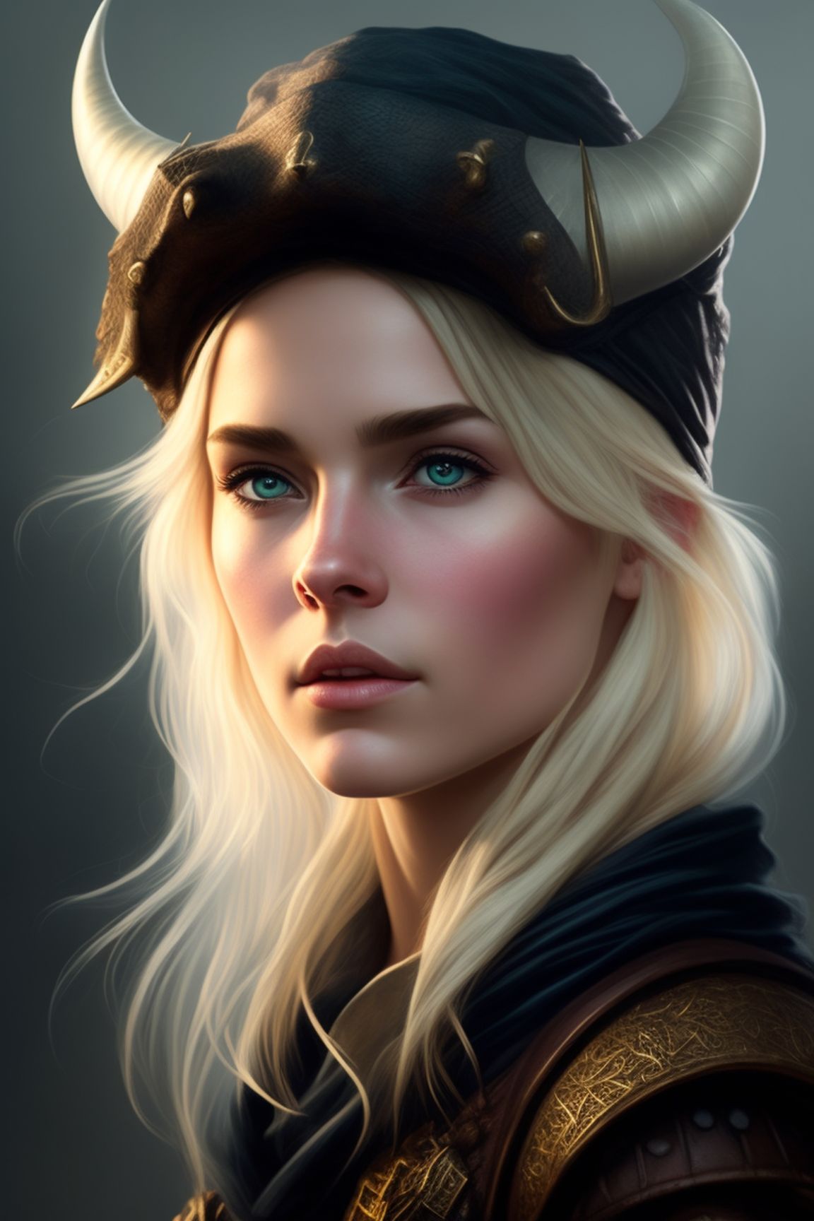 13TonynoT31 Human girl with a large horn out of her head two tusk`s