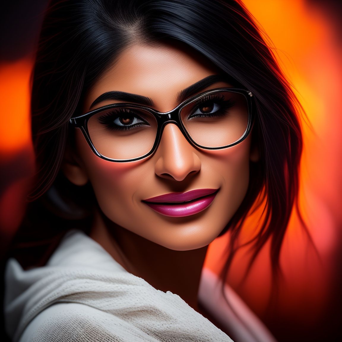 My prompt> Masterpiece, realistic mia khalifa, beaut