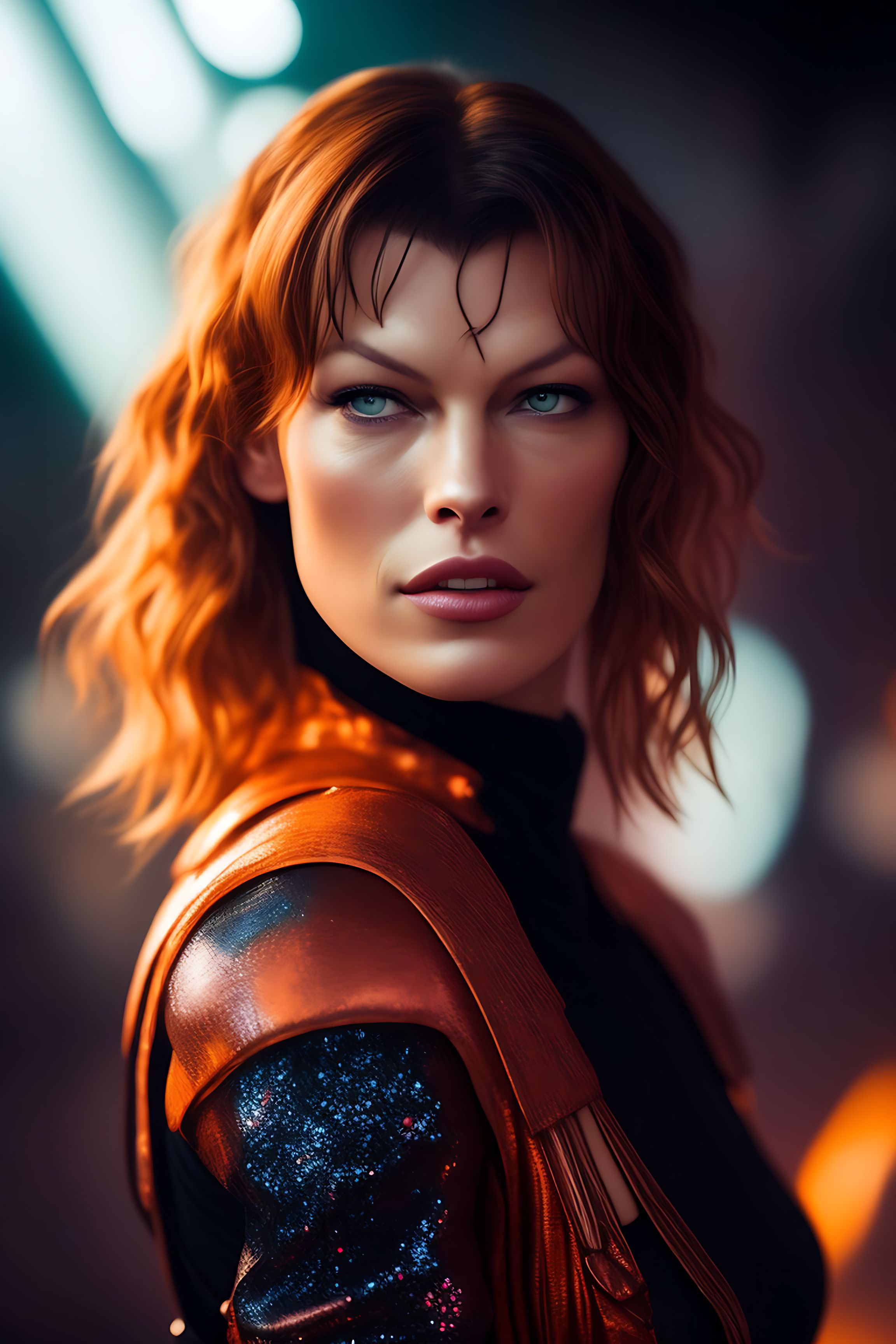 Totes Photo Realistic Portrait Of Milla Jovovich 20 Y O From The