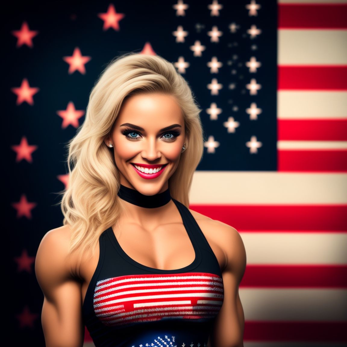 wildeel897 blonde ans smiling beautiful girl, bodybuilding girl