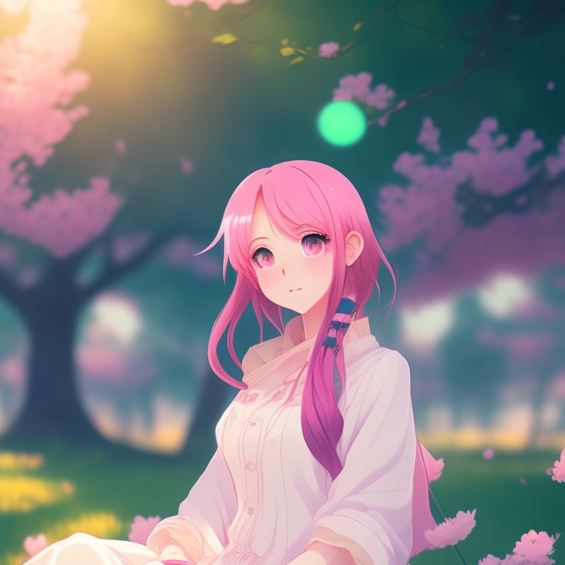 beautiful anime style woman - Playground