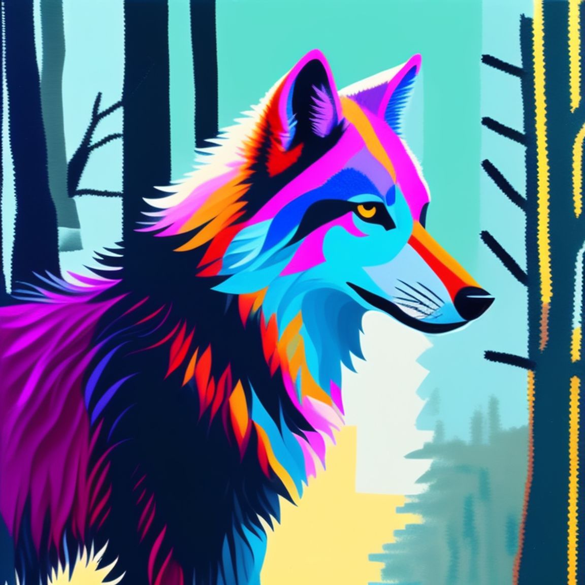 Wilfhack: Wolf, abstract realism