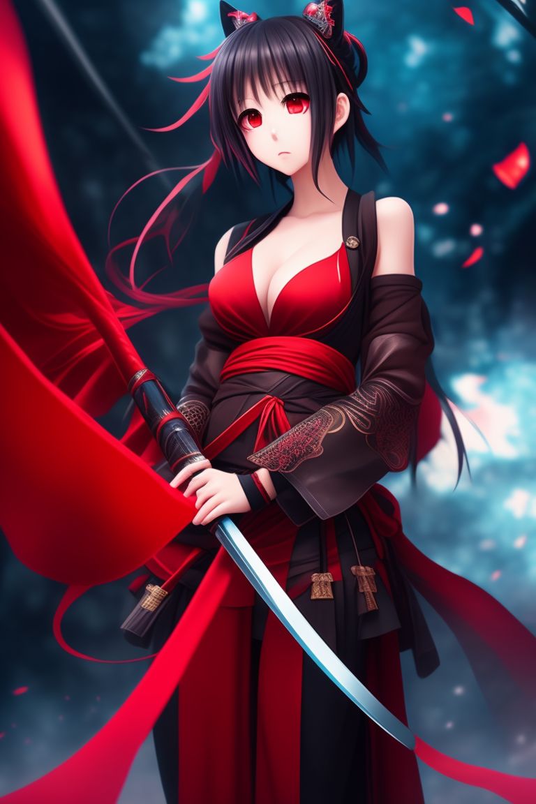 Anime Girl with Katana | Poster