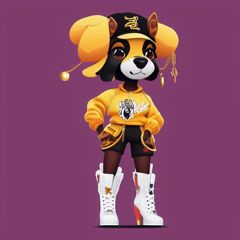 Cute Girl Teddy Bear in Hip Hop Outfit with Baseball · Creative Fabrica