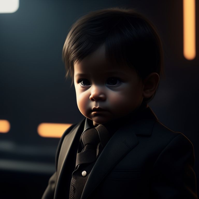 impure-cobra827: a baby as a john wick character in dynamic action scene