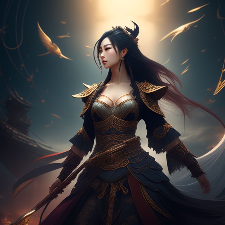 blueshrew315 xianxia pirate, seatheme, full body, graceful