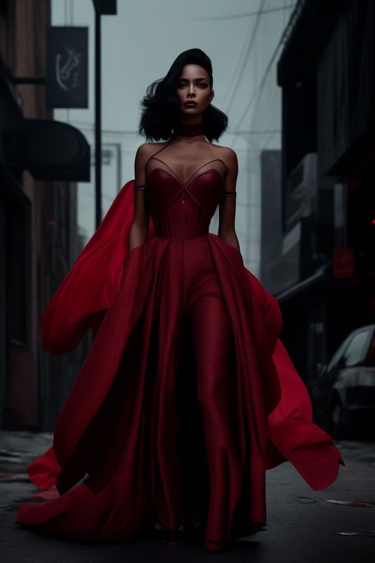 Crimson hotsell red gown