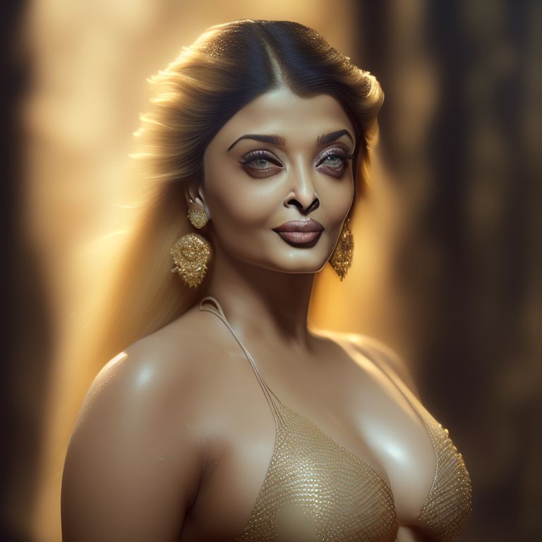 Oily Kouprey Aishwarya Rai Bathing In Riverside Blonde Hairstyle