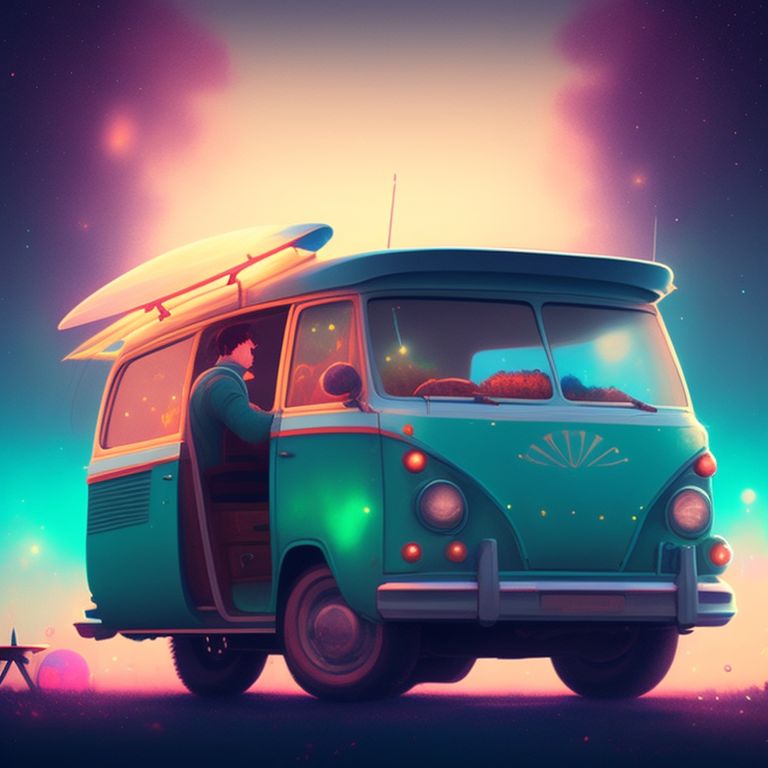 Hippie Van Background 