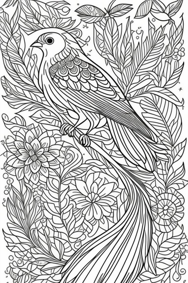 petty-jackal692: bird and feathers coloring book