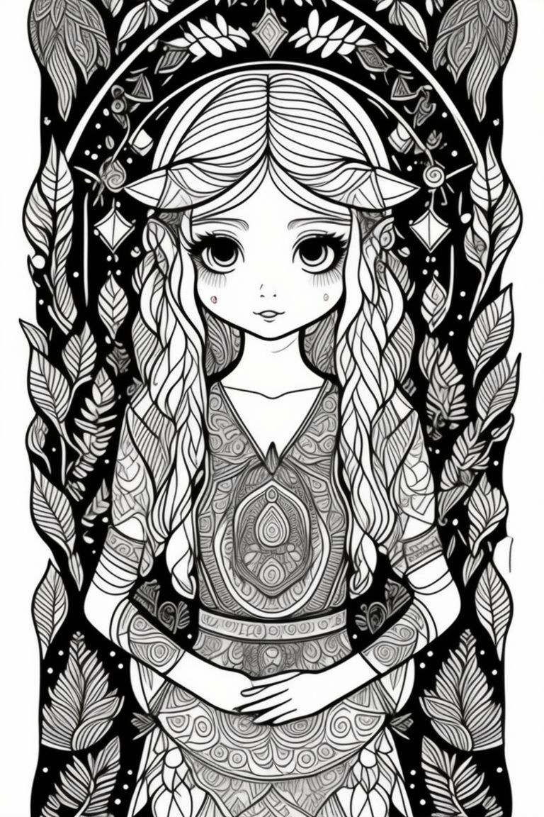 Boho doodle pattern for coloring book adults Vector Image