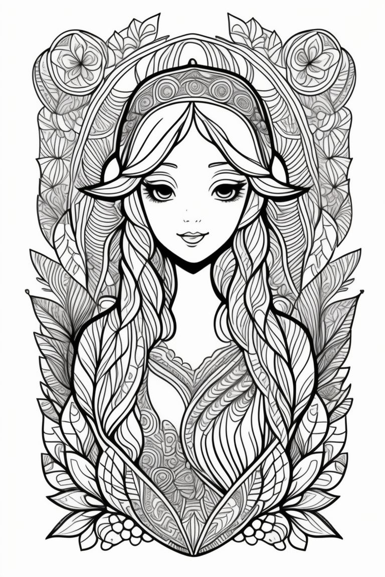 Aesthetic Girl Coloring Book: Cute Coloring Books for Adults Teen Girls  Beautiful Minimalist Illustrations for Stress Relief and Relaxation