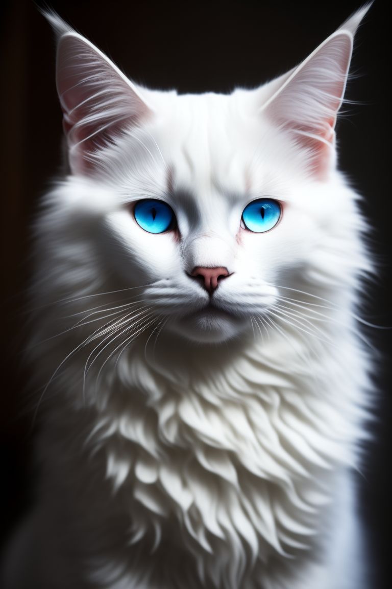 White Maine Coon Blue Eyes