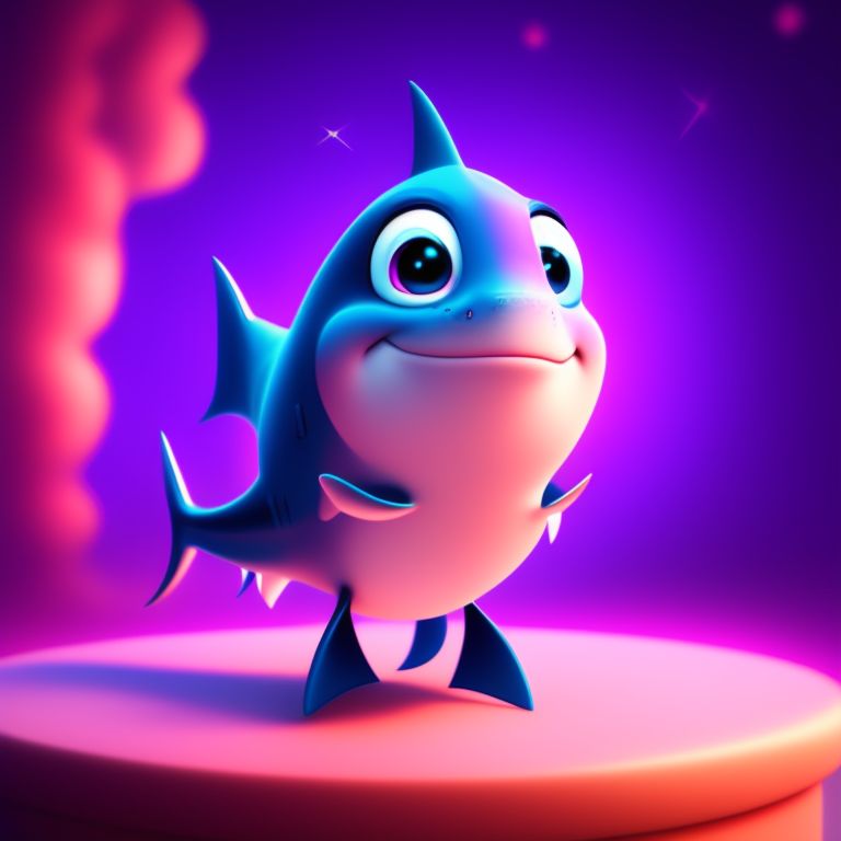 cute fish cartoon 3d