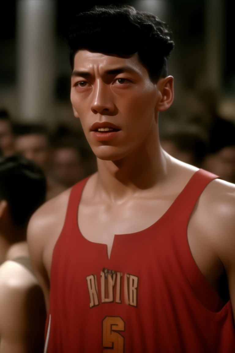 Fedoraxsa realistic basketball scene of aomine daiki