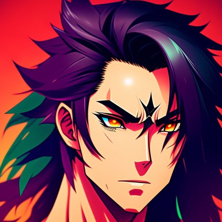distant-wolf414: Homem de anime cabelos médios preto e olhos vermelhos